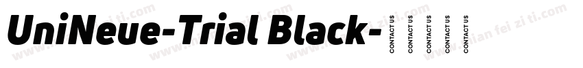 UniNeue-Trial Black字体转换